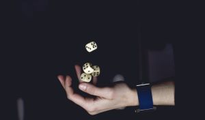 hand with dices