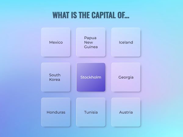 Country Capital Flashcard Project