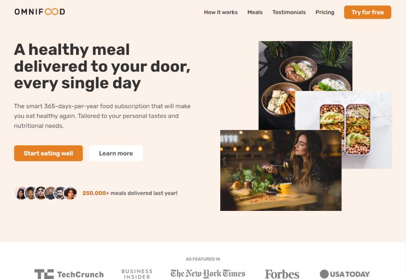 Omnifood Landing Page